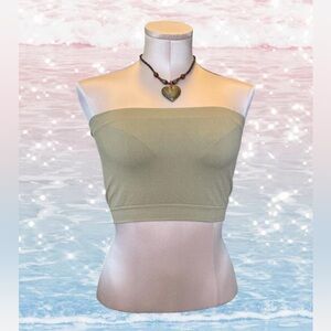Soho Girls Tan Y2K Tube Top Strapless